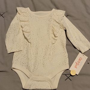 Cat & Jack cream/gold 0-3M